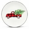 Flash Sale ⌛ Abbott White & Red Buffalo Check Tree Truck Small Plate For Home & Garden 🎉 -Abbott Shop zu100392008 main tm1662053784