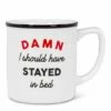 Discount ✨ Abbott White & Black 'Stayed In Bed' Mug For Home & Garden 🔥