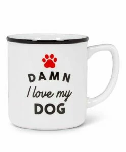 Cheapest 🌟 Abbott White & Black 'Love My 🐕 Dog' Mug For Home & Garden 🥰