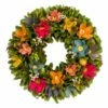Promo ❤️ Abbott Green & Red Multicolor Large Meadow Floret Wreath For Home & Garden 🛒