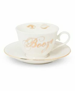 Wholesale 🥰 Abbott Bone & 10k Gold 'Booze' Eyes 8-Oz Teacup & Saucer For Home & Garden 🔥