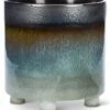 Best Pirce 👍 Abbott Blue & Bronzetone Ombré Glaze 10'' Footed Planter For Other ❤️ -Abbott Shop zu102122160 main tm1642025652