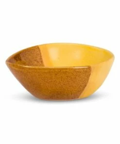 Deals 😀 Abbott Yellow & Brown Mini Teardrop Stoneware Bowl For Home & Garden 🥰