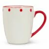 Best Pirce ✔️ Abbott White & Red Dots 4'' H Pedestal Mug For Home & Garden 🧨
