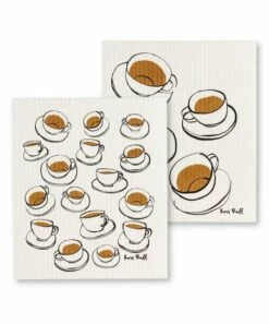 Cheap 👏 Abbott Ivory Tea Cups Reusable Swedish Dishcloth Set For Home & Garden 😀