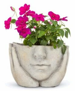Coupon 👏 Abbott Gray Face In Hands Small Planter For Other 🎁