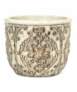 Wholesale 🎉 Abbott Gray & Copper Embossed Large Planter For Other 👍