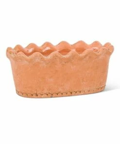 Best Pirce 🔥 Abbott Terracotta 10.5'' Scalloped Oval Planter For Other 🎁