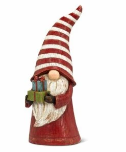 Best Pirce ⌛ Abbott Red & White Strip Garden Gnome With Packages For Home & Garden 🛒