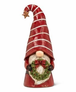 Buy 🥰 Abbott Red Garden Gnome With Wreath For Home & Garden ✨