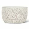 Budget 👏 Abbott 4'' White Daisy Low Round Cement Planter For Other 🧨 -Abbott Shop zu105764809 main tm1652832261