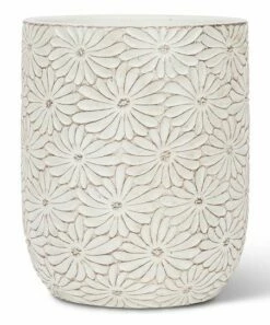 Budget ⭐ Abbott 8'' White Daisy Cement Planter For Other ⌛
