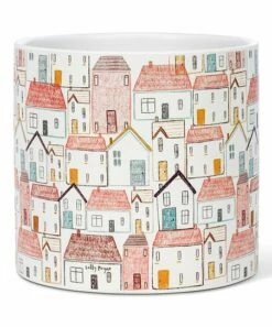 Hot Sale ⭐ Abbott Pink & White Pastel Village Large Planter For Other 🛒