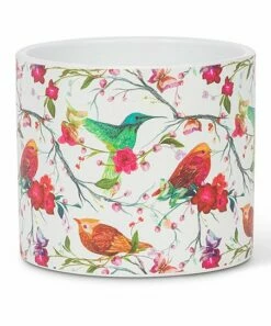 Outlet 🤩 Abbott White & Green Bright Birds Planter For Other 😉