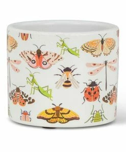 Coupon 👍 Abbott White & Yellow Bugs All-Over Planter For Other 👍