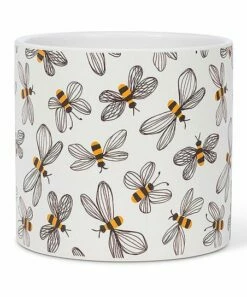 Flash Sale ❤️ Abbott White & Yellow Flying Bees Large Planter For Other 🥰