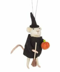 Best reviews of 💯 Abbott Black & Ivory Witch Mouse With Pumpkin Ornament For Home & Garden 💯