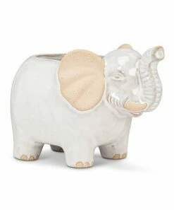 Promo 🎉 Abbott White & Cream Elephant Planter For Other ⌛