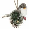 Best Sale ✨ Abbott Green & White Chickadee Pinecone Ornament For Home & Garden ❤️