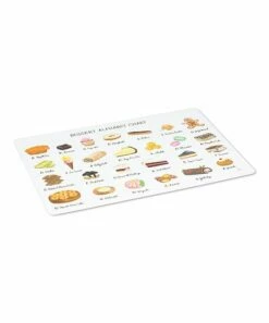 Discount 🧨 Abbott White Dessert Alphabet Chart Place Mat For Home & Garden ❤️