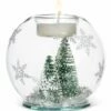 Cheap 🎉 Abbott White Clear Snowflake & Tree Round Glass Votive Holder For Home & Garden 👏