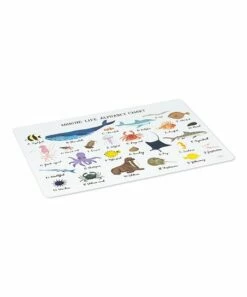 Flash Sale 👍 Abbott White Marine Life Alphabet Chart Place Mat For Home & Garden 👏
