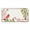 Hot Sale 😉 Abbott White & Red Pine Cardinal 12'' Rectangle Serving Platter For Home & Garden ⭐
