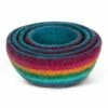 Outlet ✨ Abbott Red & Blue Rainbow Stripe Wool Nesting Bowl - Set Of Four For Other 😀 -Abbott Shop zu108554134 main tm1662470393