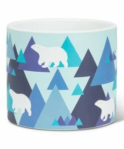 Best Pirce 🤩 Abbott Blue 6'' Modern Polar Bears Planter For Other ⌛