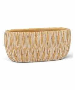 Outlet ❤️ Abbott Tan Textured Small Oval Planter For Other 🎁