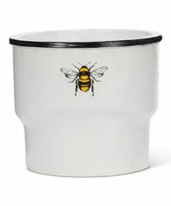 Best Sale ❤️ Abbott White Rimmed Bee Planter For Other 🎉