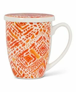 Top 10 🎉 Abbott Orange Geometric Lidded Mug & Strainer For Home & Garden 🛒