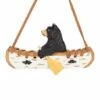 Budget ✨ Abbott Black & Brown Bear In Canoe Carved Ornament For Home & Garden 🧨 -Abbott Shop zu109282060 main tm1664486139