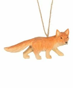 Flash Sale 🧨 Abbott Brown Walking Fox Carved Ornament For Home & Garden 👍