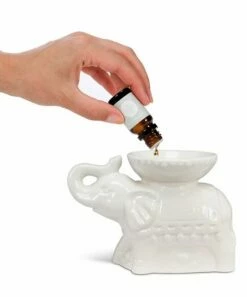 Cheap ⌛ Abbott White Ornate Elephant Oil Warmer For Other 😍