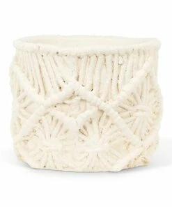 New ✨ Abbott Ivory Macrame-Weave 5'' Planter For Other 🌟