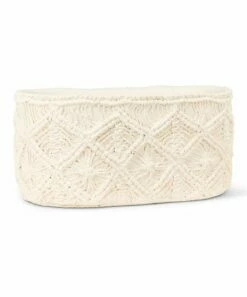 Best Pirce ❤️ Abbott Ivory Macrame-Weave 10.5'' Planter For Other 😍