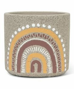 Flash Sale ✔️ Abbott Gray & Yellow Boho Rainbow 4'' Planter For Other 🌟