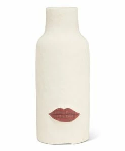 New 🌟 Abbott Ivory & Red Lips Vase For Home & Garden 👏