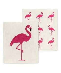 Outlet 🎁 Abbott Flamingo Dish Cloth - Set Of Two For Home & Garden ✨