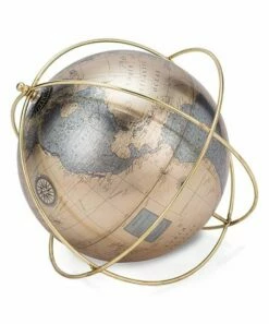 Hot Sale 🛒 Abbott Pewter & Goldtone Wire-Accent Globe For Home & Garden 👏