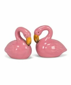 Promo 🎁 Abbott Pink Sitting Flamingo Salt & Pepper Shakers For Home & Garden ✔️