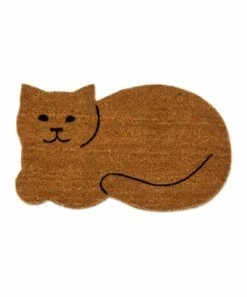 Best reviews of 💯 Abbott Brown & Black Resting Cat Doormat For Home & Garden 💯