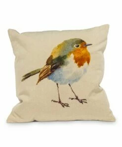 Hot Sale ✔️ Abbott Beige & Yellow Bird Throw Pillow For Home & Garden 💯