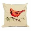 Discount 😀 Abbott Red & Beige Cardinal Throw Pillow For Home & Garden ⌛
