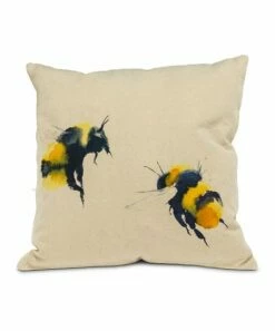 Cheap 🎉 Abbott Black & Yellow Bee Throw Pillow For Home & Garden 😀