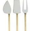 Discount 🛒 Abbott Silver & Gold Textured Cheese Knife Set For Home & Garden 👏