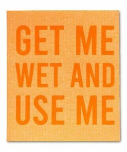 Brand new 🧨 Abbott Gray & Orange 'Don't Worry' Swedish Dishcloth - Set Of Two For Home & Garden 😉 -Abbott Shop zu88807956 alt 2 tm1598383087