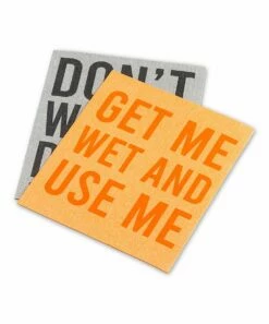 Brand new 🧨 Abbott Gray & Orange 'Don't Worry' Swedish Dishcloth - Set Of Two For Home & Garden 😉 -Abbott Shop zu88807956 alt 4 tm1598383087