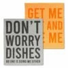 Brand new 🧨 Abbott Gray & Orange 'Don't Worry' Swedish Dishcloth - Set Of Two For Home & Garden 😉 -Abbott Shop zu88807956 main tm1598383087